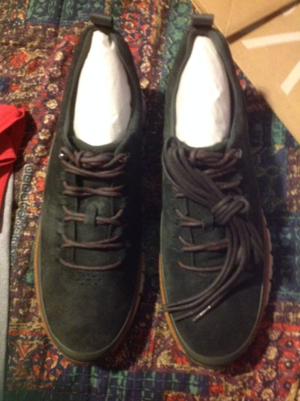Cole Haan Men's ZeroGrand Dark Gray Suede Rugged Oxford Shoes 11.5M - New in Box